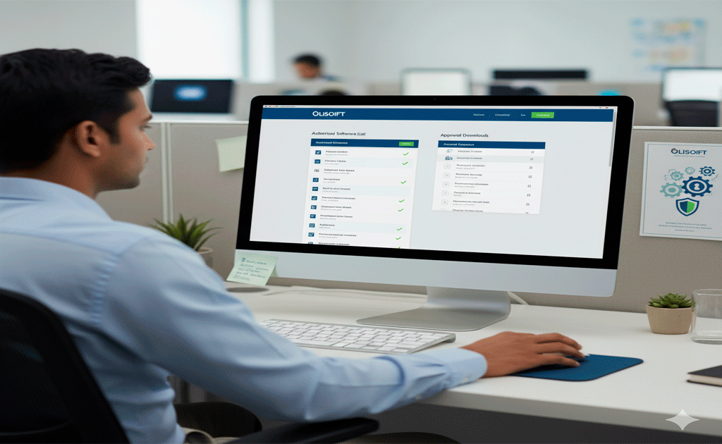 Colaborador aplicando buenas prácticas de ciberseguridad