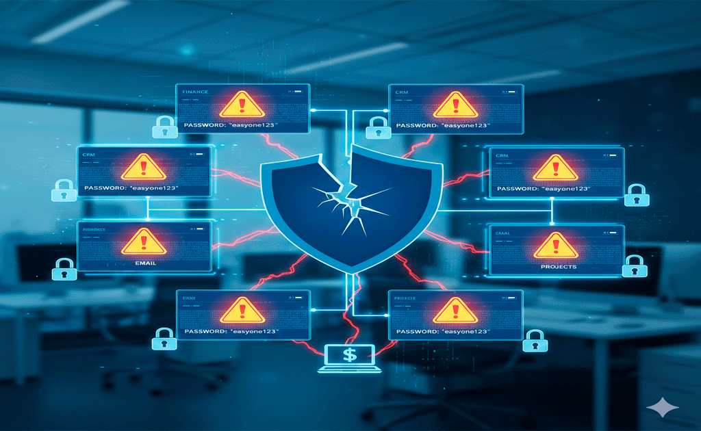 Uso de la misma contraseña en sistemas empresariales
