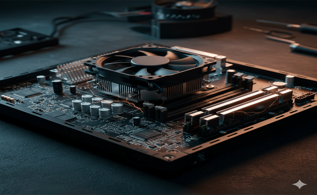 Representación visual de la obsolescencia programada en dispositivos tecnológicos.