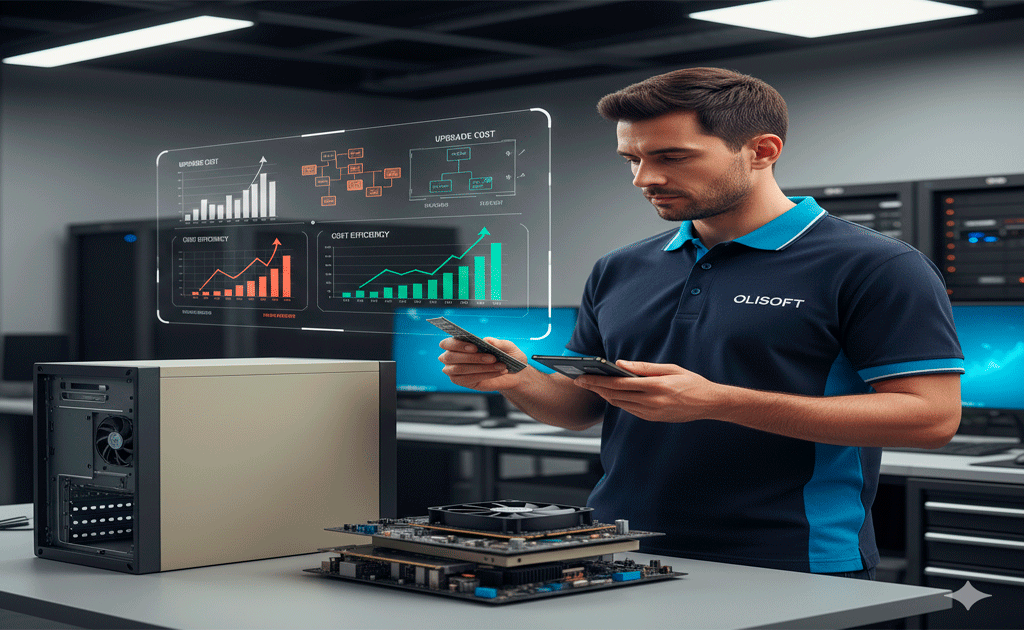 Comparación entre actualizar una PC antigua y su rendimiento real