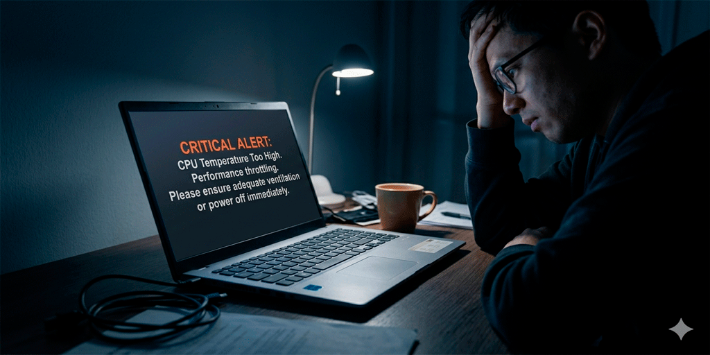 laptop de gama baja con problemas de sobrecalentamiento