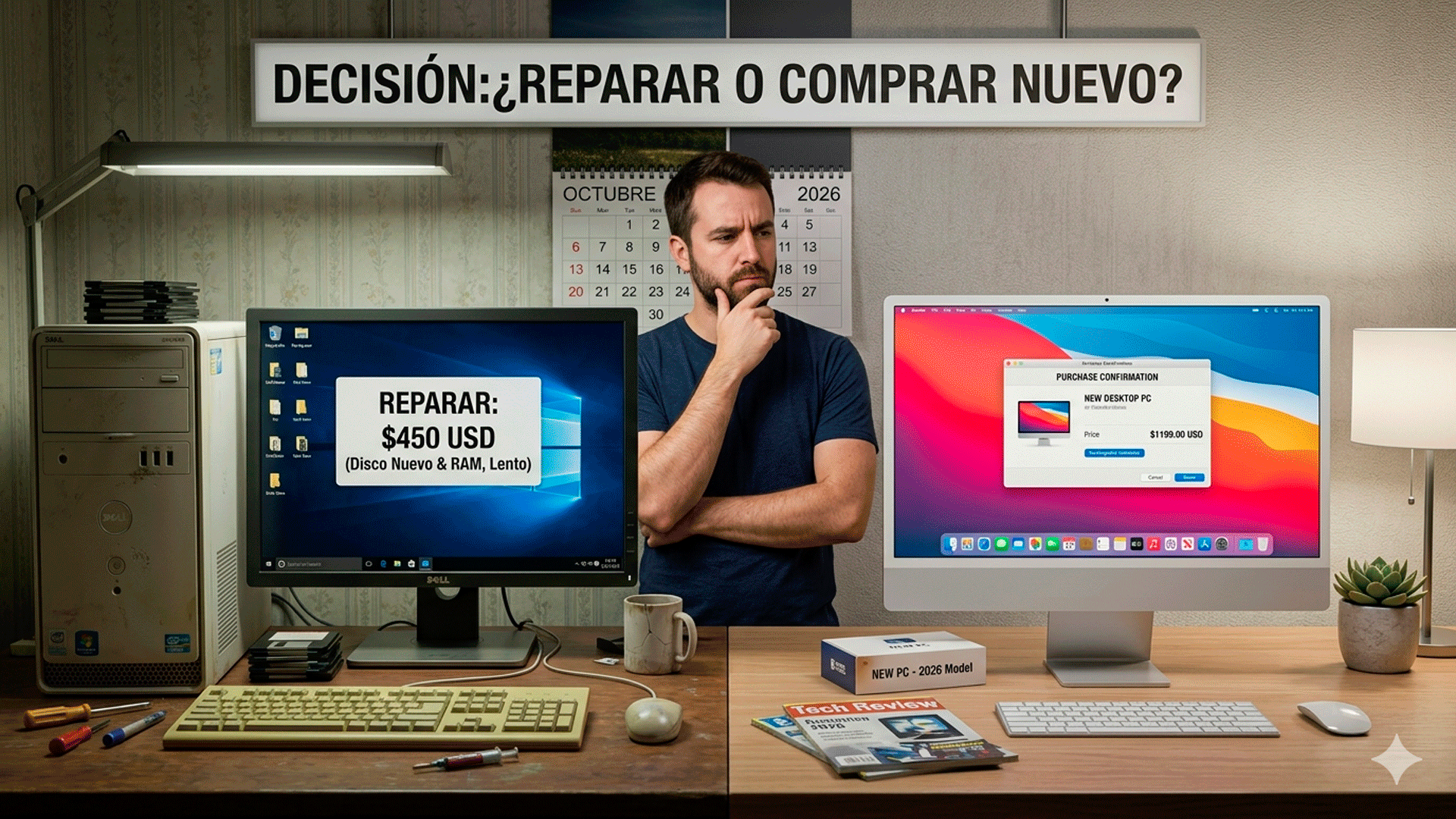 ¿Reparar o comprar otra computadora? Cómo tomar la mejor decisión sin gastar de más